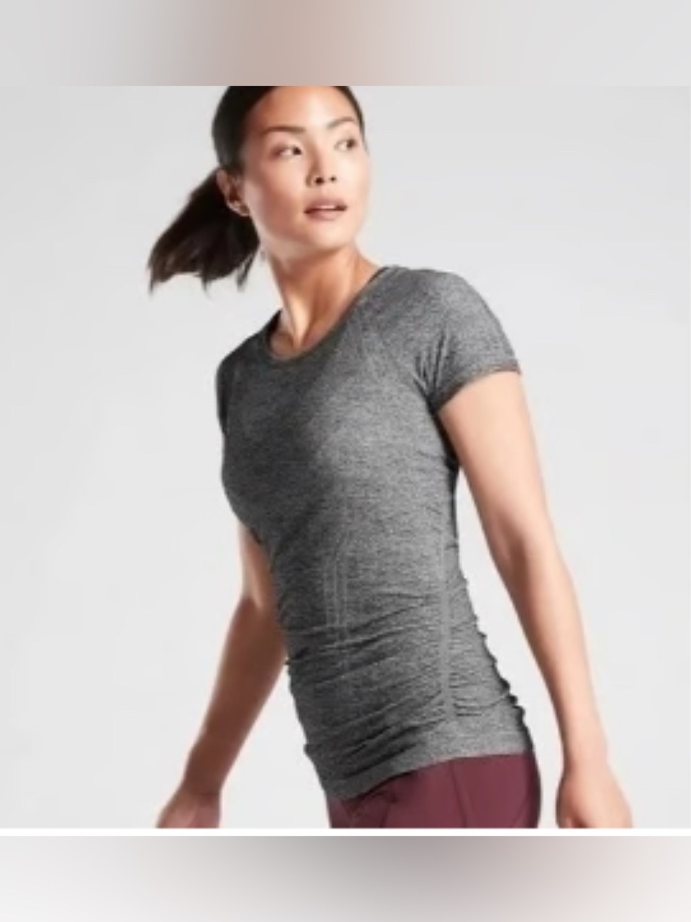 Athleta Speedlight Seamless Tee - Dark Grey